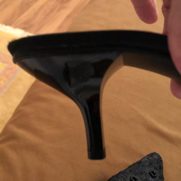 Women’s Size 5/6 Vintage Beaded and Sequinned Black Evening Shoes - Picture 3 of 5